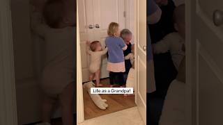 Life as a Grandpa in 5 seconds! 😂 #cute #triplets #grandpa #grandma