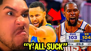 Heated Suns / KD Fan Reacts To Suns vs Warriors FINAL 2 MINUTES... THE SUNS *CHOKED*