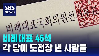 비례대표 46석…각 당에 도전장 낸 사람들 / SBS