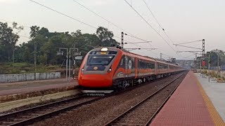 First Run Of TVC - KGQ  20 Car Vande Bharat Express Skipping Mavelikara