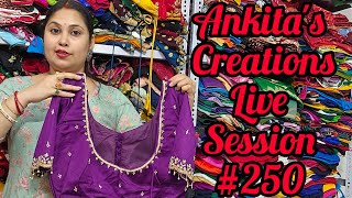 Ankita's Creations Live Session #250 #video #blouse #wholesaleblouse