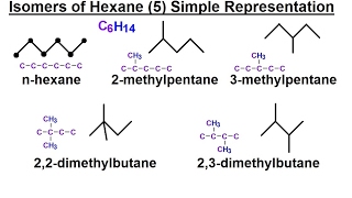 Organic Chemistry - Ch 1: Basic Concepts (12 of 97) Isomers of Hexane (5) Simple Representation