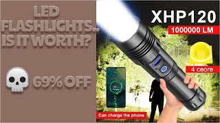 🔥 SUPER XHP120 POWERFUL LED FLASHLIGHT XHP90 HIGH POWER TORCH LIGHT