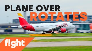 WATCH as pilot pulls up too hard on take-off