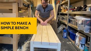 DIY Simple Easy Bench With 4x2 and 3x2