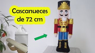 Hermoso Cascanueces con Materiales Reciclados/ DIY Navideño