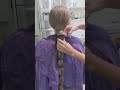 women gets her very thick beautiful long haircut in thick jasmin ponytail 💇🏻‍♀️