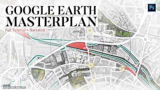 Google Earth Master Plan in Photoshop [ Quickest Method ]