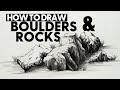 How to Draw Boulders and Rocks