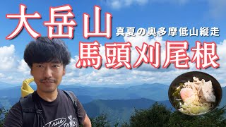 【大岳山/馬頭刈尾根】真夏の奥多摩縦走【山ごはん：豚しゃぶ蕎麦】_2023.08.05