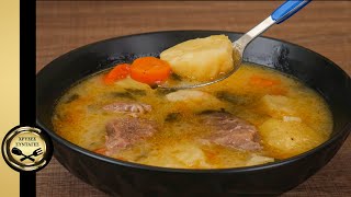 Hot soup with beef and vegetables! Is there anything better? GOLDEN RECIPES