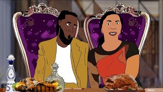 Burna Boy Propose To Chloe Bailey (cartoon)