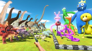 FPS Avatar Rescues Rainbow Friends and Fights Herbivore Dinosaurs - Animal Revolt Battle Simulator