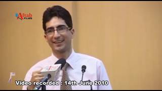 Dr Shah Faesal  IAS Topper 2009 from Kashmir A Role Model for Youth  the age of 27 year felicitated