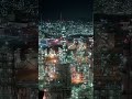 refinery at night drone aerial footage