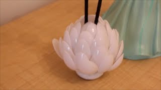 DIY : Plastic Spoon Flower vase or center piece #Shorts