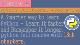 python tutorial for beginners to advanced |Chapter - 6| python functional programming