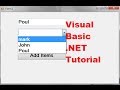 Visual Basic .NET Tutorial 43 - How to use a combobox Visual Basic .NET