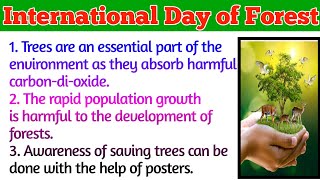 International Day of forest | International Forest Day Speech in English | Essay on Forest day 2022