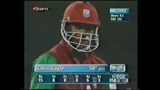 Chris Gayle Destroyed Waqar Younis and Shoaib Akhtar 2nd ODI 2002