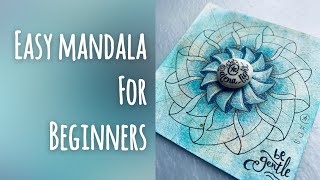 Easy mandala for beginners - with original tangle Movement