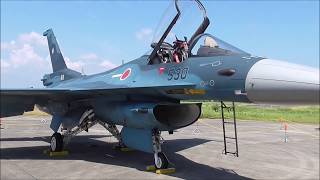 浜松広報館Ｆ－１５・Ｆ－２戦闘機地上展示 T-4着陸  2017.8.6