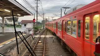 伊予鉄道(郡中線)前面展望 車窓 郡中港→松山市/ 3000系 郡中港1844発