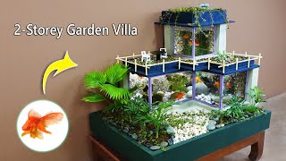 Diy Aquarium Decoration Ideas / How to make a 2-storey garden villa aquarium