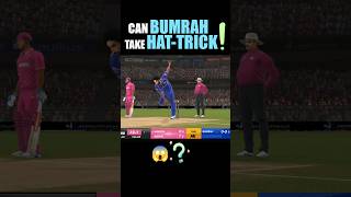😱Can Bumrah Take HAT-TRICK in Real Cricket 24 | mi vs rr in rc24 ipl 2024 #shorts #rc24