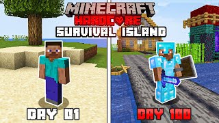 We Survived 100 Days On a Survival Island in Minecraft Hardcore! (Hindi)