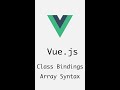 #6 Class Bindings - Array Syntax | Vue.js | Frontend | Take it easy #shorts