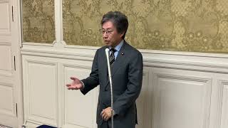 2023年10月31日　安住国対委員長ぶら下がり（柿沢未途法務副大臣の辞表提出について）