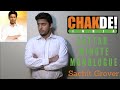 Sattar Minute Dialogue | Chak De India | Sachit Grover | Shah Rukh Khan | Yash Raj Films