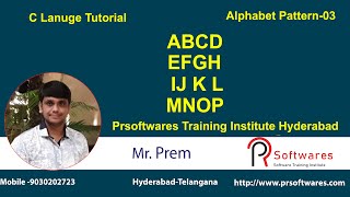 alphabet pattern -01 in c programming | Pattern in c language|alphabet pattern printing in c