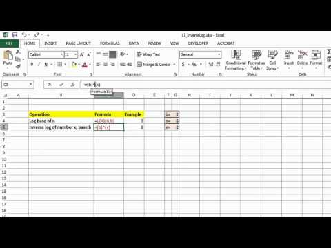 How to Use the Inverse Log Function in Excel : MS Excel Tips How to Use the Inverse Log Function in Excel : MS Excel Tips
