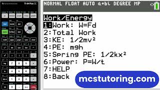 TI-84 Physics Solver Walkthrough | AP Physics 1 Exam Help (Algebra-Based) #apphysics #ti84programs