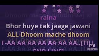 Dhoom mache Dhoom karaoke with female voice Kala pathar Lata Rafi Mahendra
