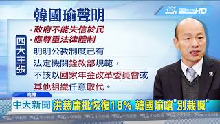 20190605中天新聞　「從未說恢復18%」　韓國瑜批「別抹黑栽贓」