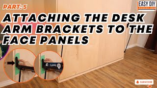 Part 5: Attaching the Desk Arm Brackets to the Face Panels | Easy DIY Murphy Bed USA