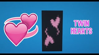 Banner design ideas: How to make TWIN HEARTS banner in Minecraft!
