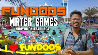 FUNDOOS Water Games 🏄🏊 In Hiriyur Chitradurga 🤩 water activity #waterpark #watergames #chitradurga