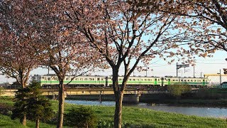 早朝の【学園都市線】キハ４０形３両の送り込み回送