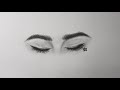 تعلم رسم عين مغلقة للمبتدئين how to draw closed eyes