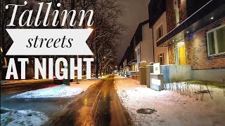 Tallinn streets at night 7.01.2021 Улицы Таллина ночью #tallinn #estonia #walking #atnight