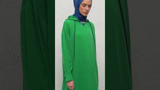 Tuğba || FW2324 | Kapüşon Yaka Yırtmaçlı Tunik