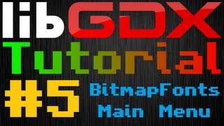 Java Game Development (LibGDX) | Episode 5 - Creating fonts and setting up the MainMenu class