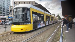 Straßenbahn Berlin - Mitfahrt im Flexity Berlin von S Hackescher Markt nach S+U Hauptbahnhof M5