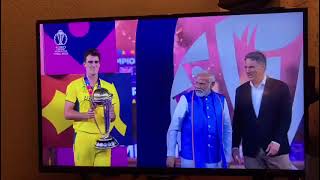 Cricket World Cup: Pat Cummins abandoned by Narendra Modi after given trophy