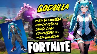 Fortnite miku te enseña cómo convertirte en godzilla