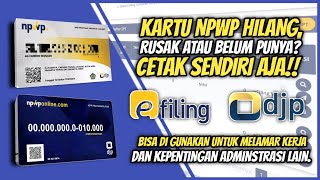 Cara Cetak Kartu NPWP Hilang Secara Online | Doovi